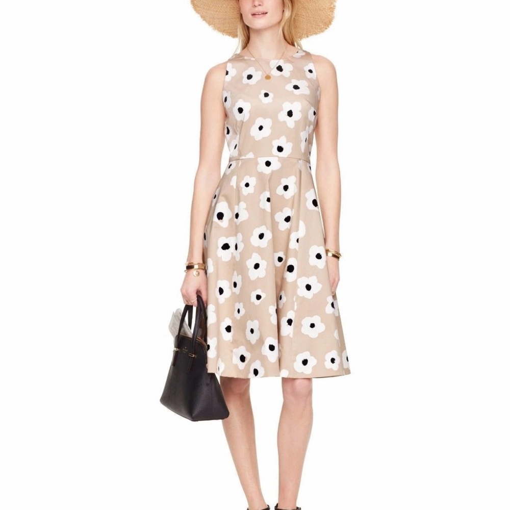 Kate Spade New York Faye floral bow in the back A-line party dress 4‎ $398